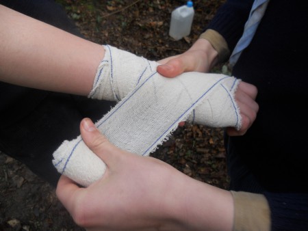 Vianney fait un bandage
